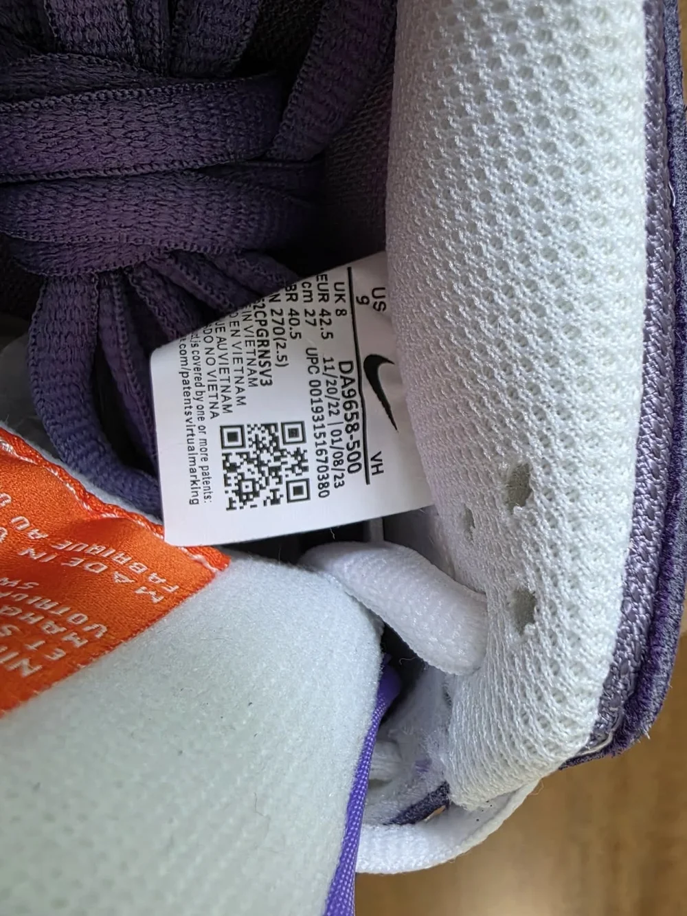 DA9658-500 Nike SB Dunk Low Pro ISO Orange Label Unbleached Pack Lilac (Men's) - Picture 5 of 7